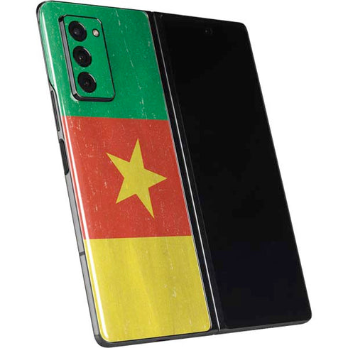 Cameroon Flag Distressed Galaxy Z Fold2 5G Skin