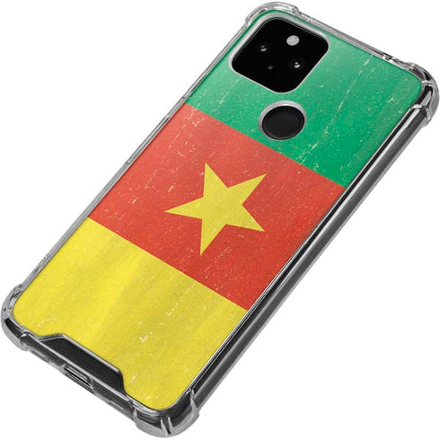 Cameroon Flag Distressed Google Pixel 5a 5G Clear Case