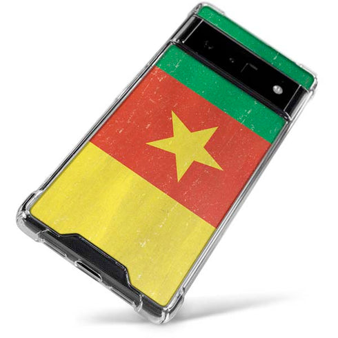 Cameroon Flag Distressed Google Pixel 6 Clear Case