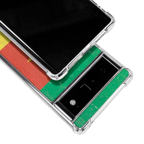 Cameroon Flag Distressed Google Pixel 6 Clear Case