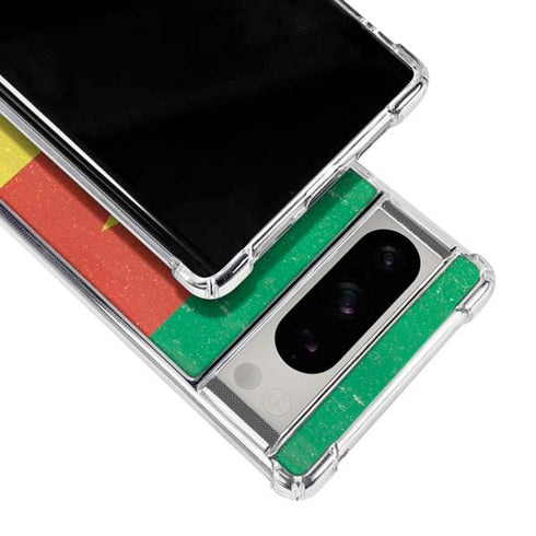 Cameroon Flag Distressed Google Pixel 8 Pro Clear Case