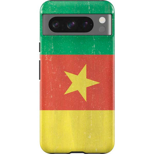 Cameroon Flag Distressed Google Pixel 8 Pro Impact Case