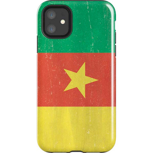 Cameroon Flag Distressed iPhone 11 Impact Case