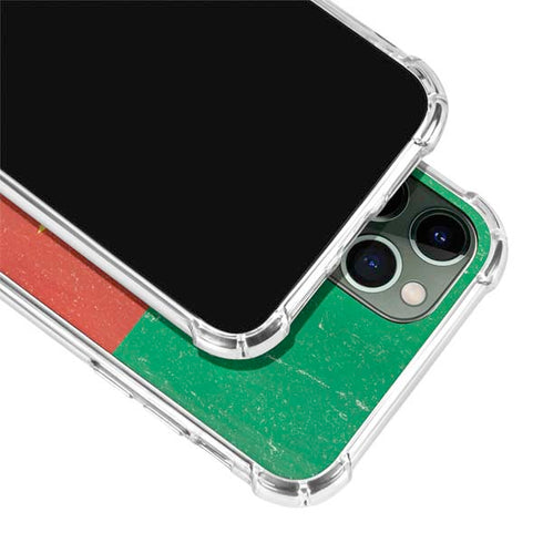 Cameroon Flag Distressed iPhone 11 Pro Max Clear Case