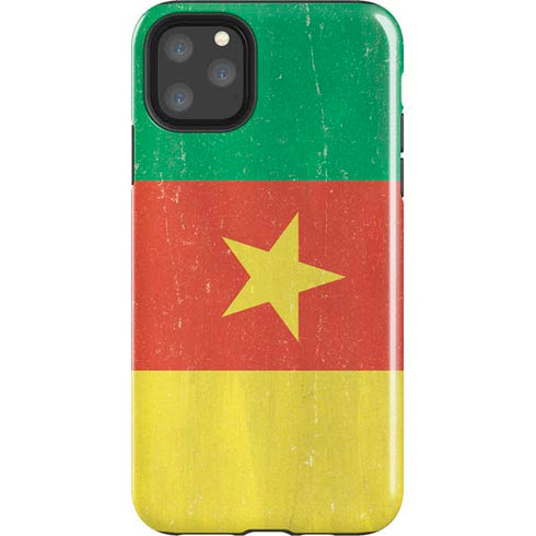 Cameroon Flag Distressed iPhone 11 Pro Max Impact Case