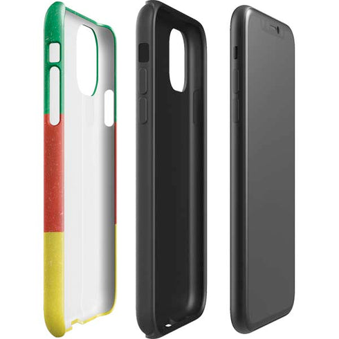 Cameroon Flag Distressed iPhone 11 Pro Max Impact Case