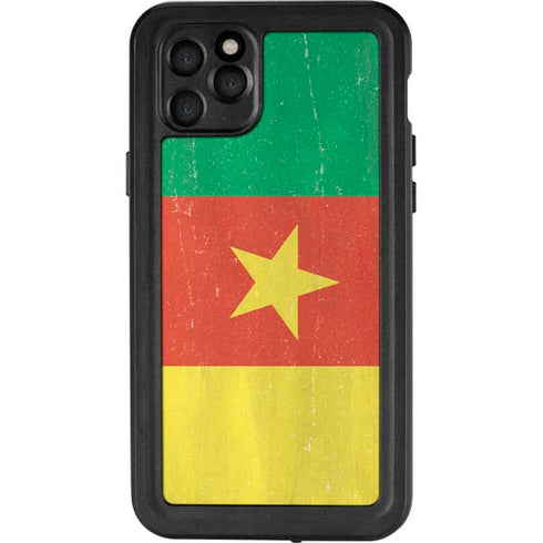 Cameroon Flag Distressed iPhone 11 Pro Max Waterproof Case