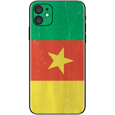 Cameroon Flag Distressed iPhone 11 Skin