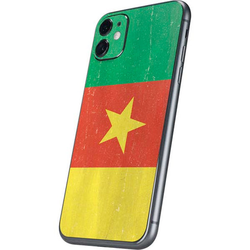 Cameroon Flag Distressed iPhone 11 Skin