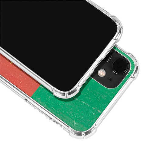 Cameroon Flag Distressed iPhone 12 Clear Case