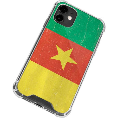 Cameroon Flag Distressed iPhone 12 Mini Clear Case