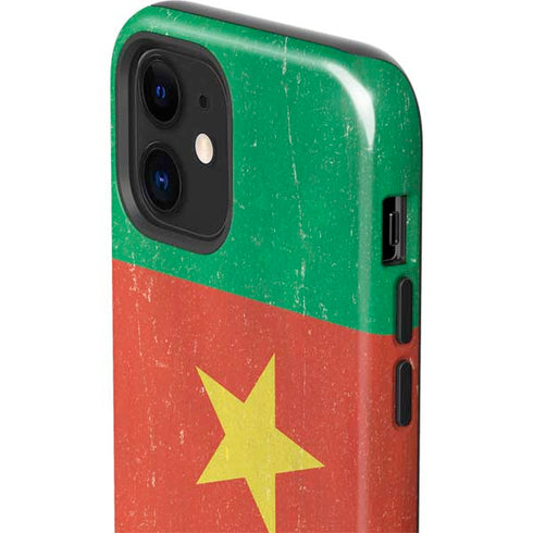 Cameroon Flag Distressed iPhone 12 Mini Impact Case