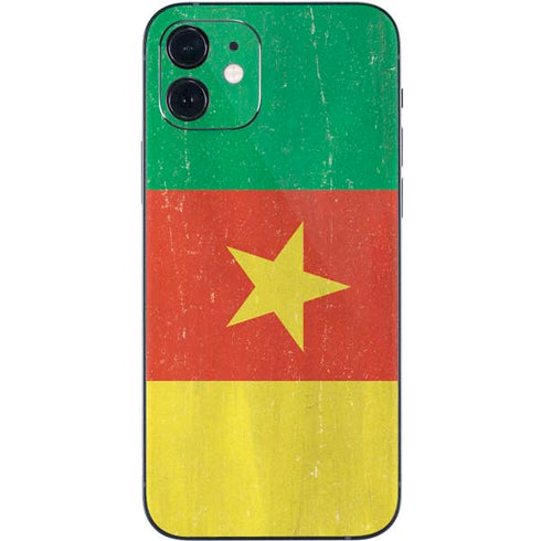 Cameroon Flag Distressed iPhone 12 Skin