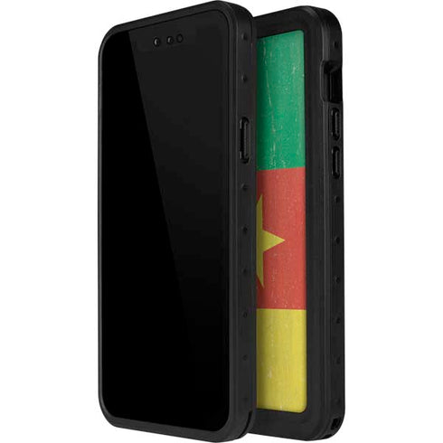 Cameroon Flag Distressed iPhone 12 Waterproof Case