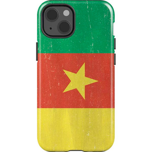 Cameroon Flag Distressed iPhone 13 Impact Case