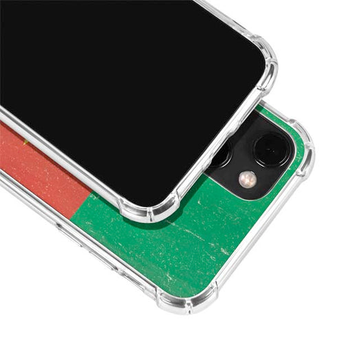 Cameroon Flag Distressed iPhone 13 Mini Clear Case