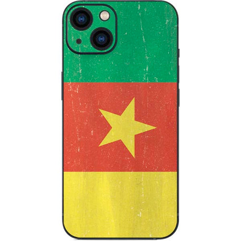Cameroon Flag Distressed iPhone 13 Skin