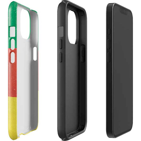 Cameroon Flag Distressed iPhone 15 Plus Impact Case