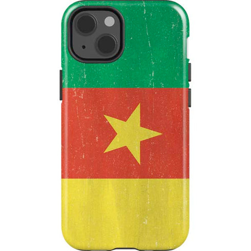 Cameroon Flag Distressed iPhone 15 Impact Case