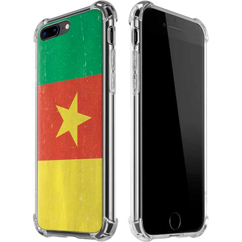 Cameroon Flag Distressed iPhone 7/8 Plus Clear Case