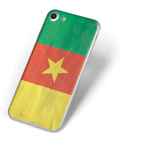 Cameroon Flag Distressed iPhone 7 Skin