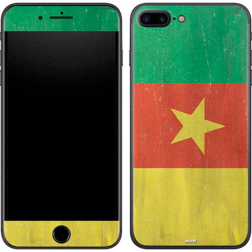 Cameroon Flag Distressed iPhone 8 Plus Skin