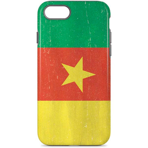 Cameroon Flag Distressed iPhone 8 Pro Case