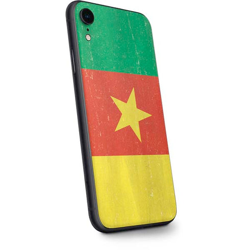 Cameroon Flag Distressed iPhone XR Skin