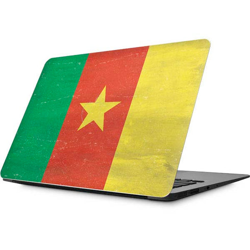 Cameroon Flag Distressed Apple MacBook Skin