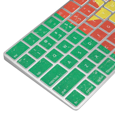 Cameroon Flag Distressed Magic Keyboard Skin