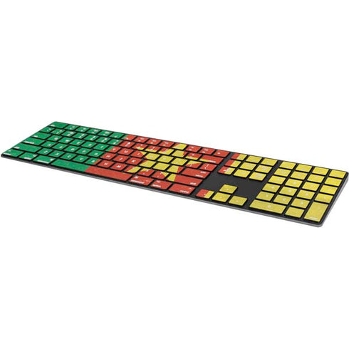 Cameroon Flag Distressed Magic Keyboard with Numeric Keypad Skin