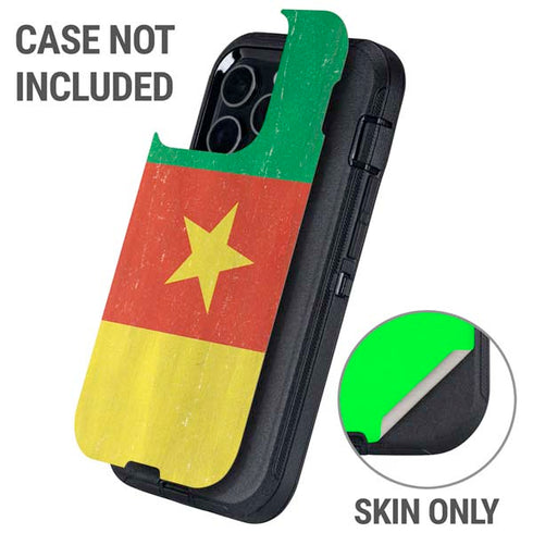 Cameroon Flag Distressed Otterbox Defender iPhone Skin