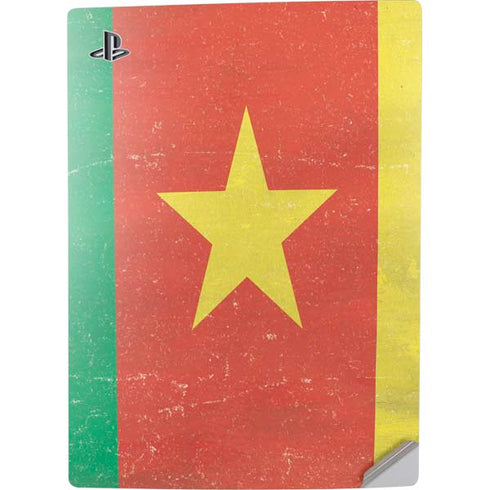 Cameroon Flag Distressed PS5 Digital Edition Console Skin