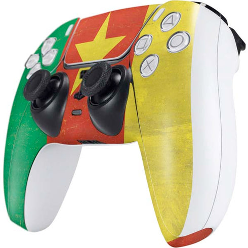 Cameroon Flag Distressed PS5 Controller Skin