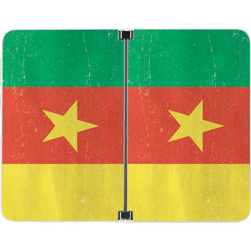 Cameroon Flag Distressed Surface Duo Skin