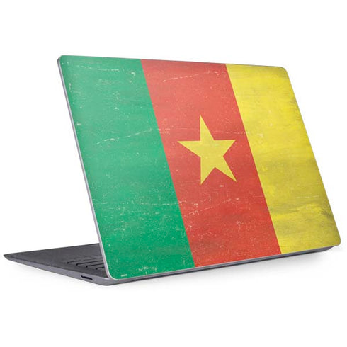 Cameroon Flag Distressed Surface Laptop 3 13.5in Skin