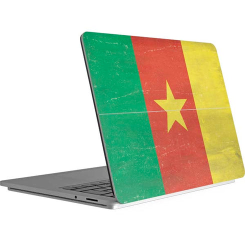 Cameroon Flag Distressed Surface Laptop Studio Skin