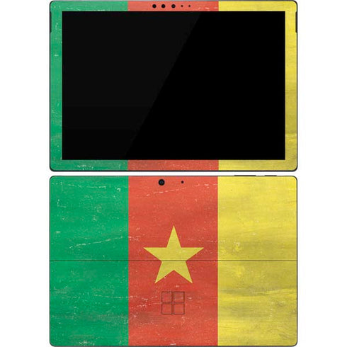 Cameroon Flag Distressed Surface Pro 7 Skin