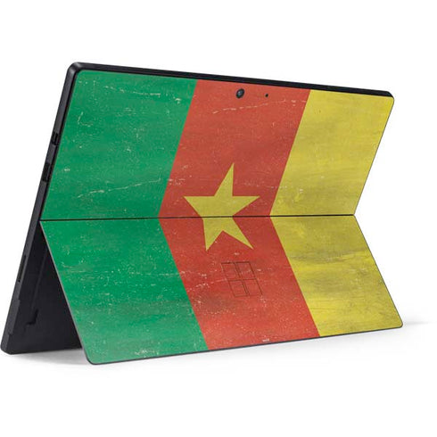 Cameroon Flag Distressed Surface Pro 7 Skin