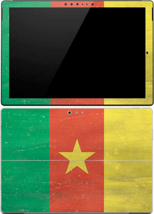Cameroon Flag Distressed Surface Pro (2017) Skin