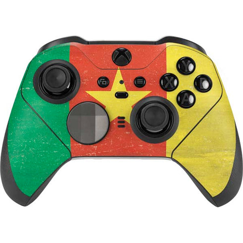Cameroon Flag Distressed Xbox Elite Wireless Controller Series 2 Skin