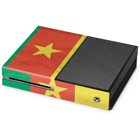 Cameroon Flag Distressed Xbox One Console Skin