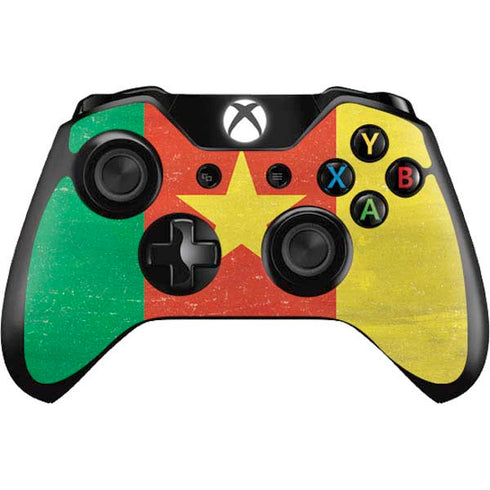 Cameroon Flag Distressed Xbox One Controller Skin