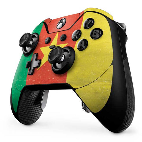 Cameroon Flag Distressed Xbox One Elite Controller Skin