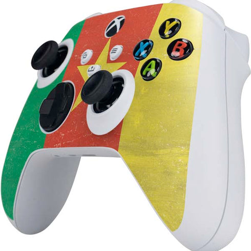 Cameroon Flag Distressed Xbox Series S Controller Skin
