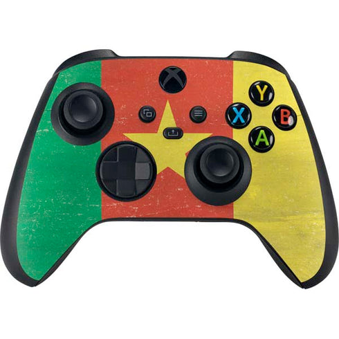 Cameroon Flag Distressed Xbox Series X Controller Skin
