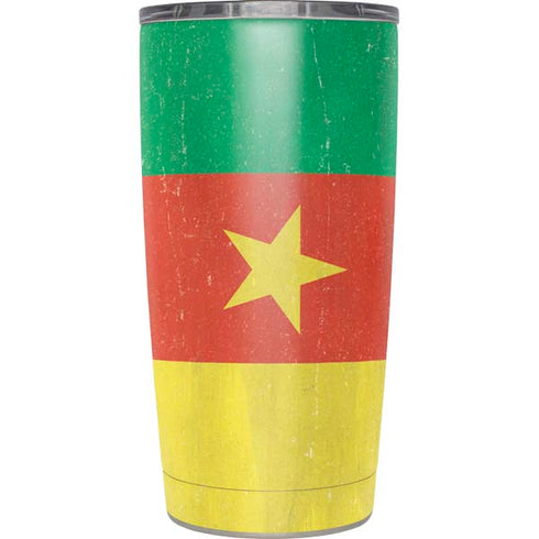 Cameroon Flag Distressed Yeti 20oz Tumbler Skin