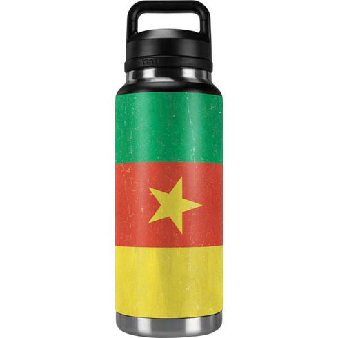 Cameroon Flag Distressed YETI Rambler 36oz Bottle Skin