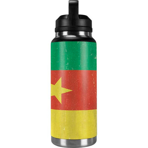 Cameroon Flag Distressed YETI Rambler 36oz Bottle Skin