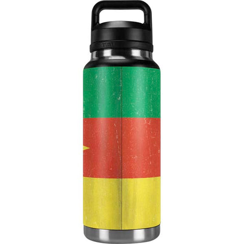 Cameroon Flag Distressed YETI Rambler 36oz Bottle Skin